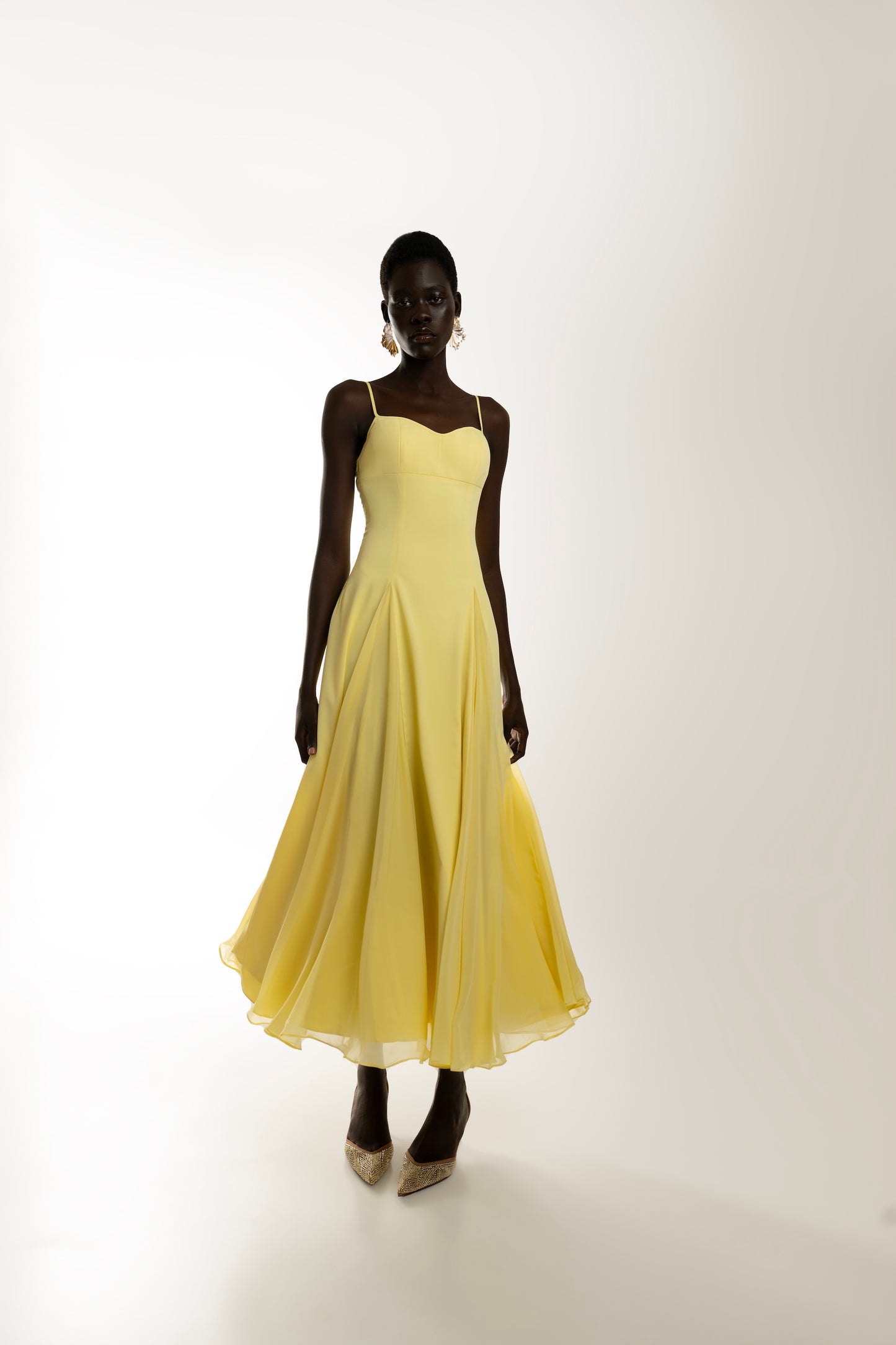 IRA by Irini Charalampous, @irathebrand online shop fashionable ready-to-wear womenswear brand SENA maxi dress in butter yellow color. Shop online from Cyprus and Greece.