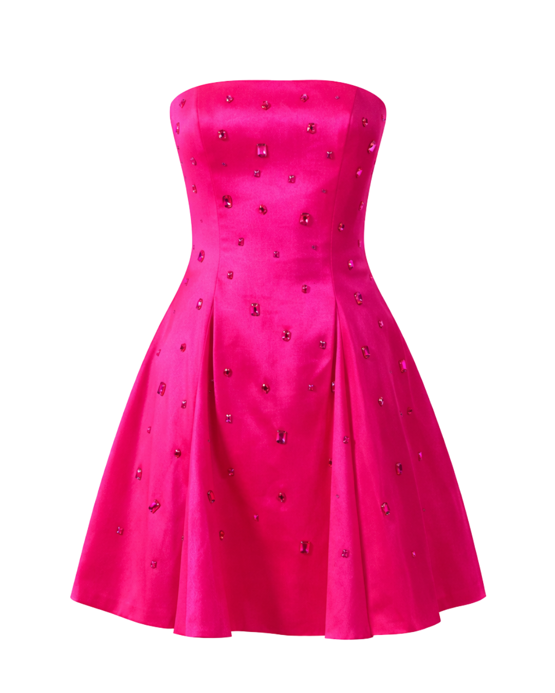 IRA by Irini Charalampous, @irathebrand online shop fashionable ready-to-wear womenswear brand satin with gems dress ELLA in hot pink color. Shop online from Cyprus and Greece.
