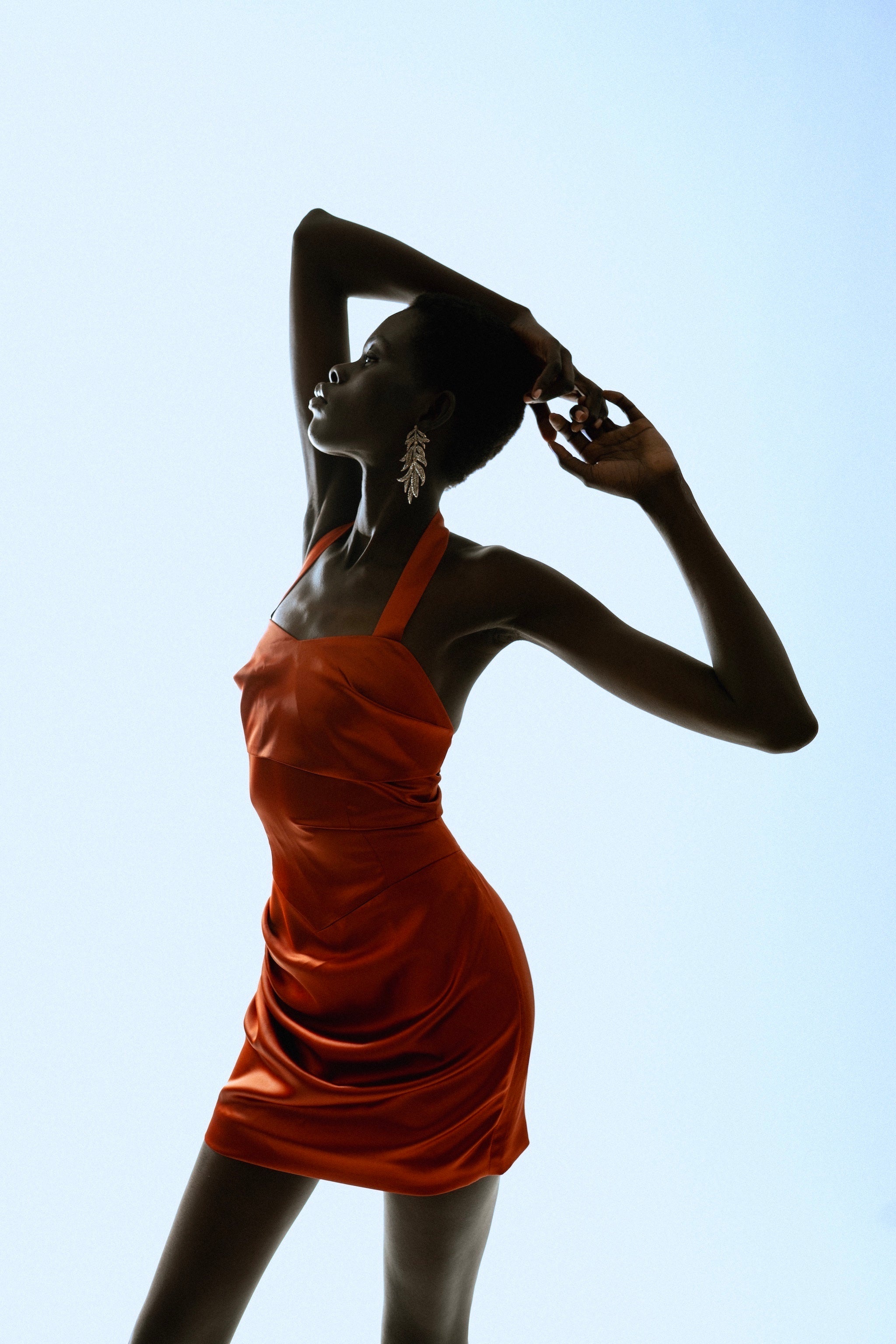 IRA by Irini Charalampous, @irathebrand online shop fashionable ready-to-wear womenswear brand ZARA satin elegant
neckline and draped waist mini dress in bronze color. Shop online from Cyprus and Greece.