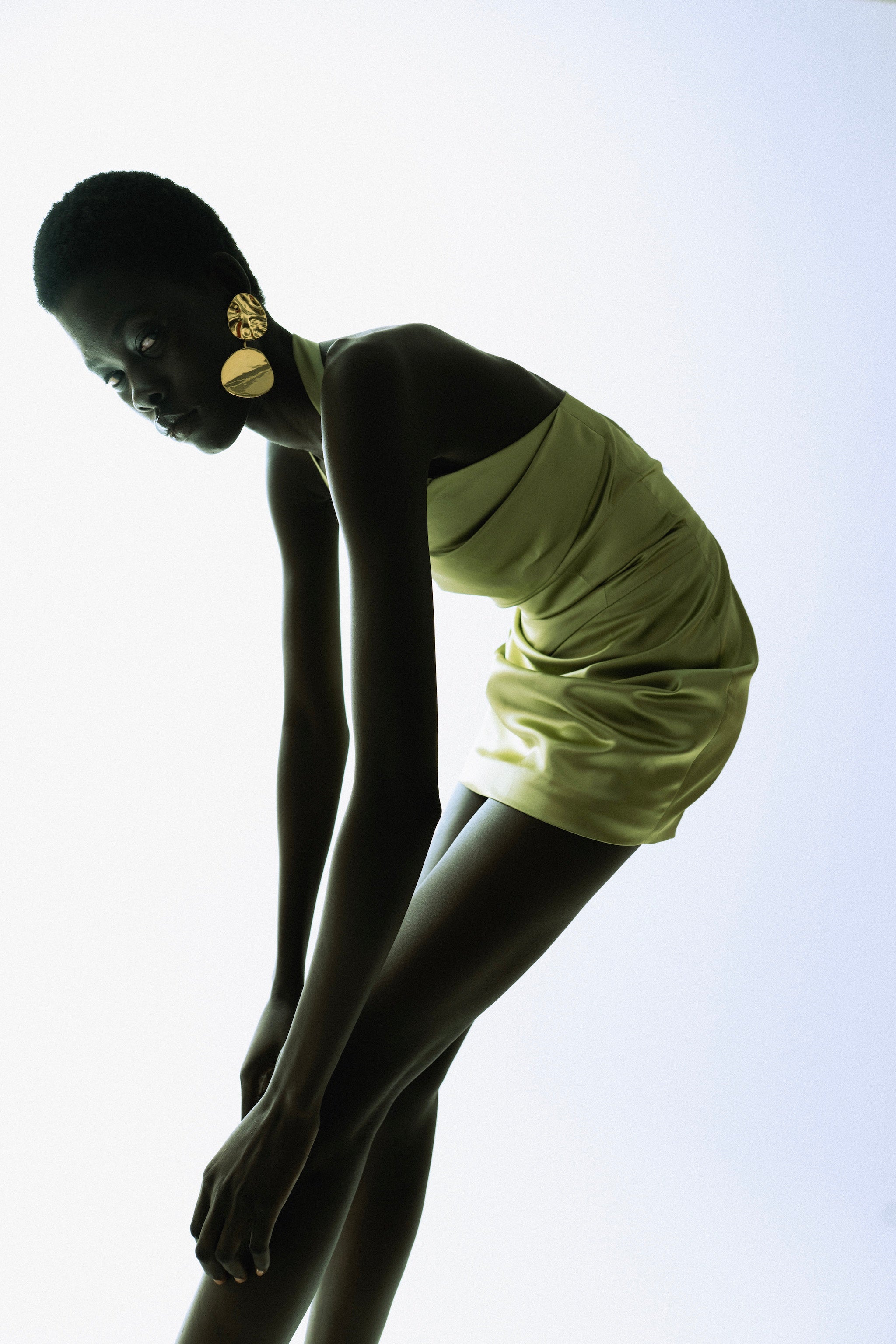 IRA by Irini Charalampous, @irathebrand online shop fashionable ready-to-wear womenswear brand ZARA satin elegant
neckline and draped waist mini dress in olive color. Shop online from Cyprus and Greece.