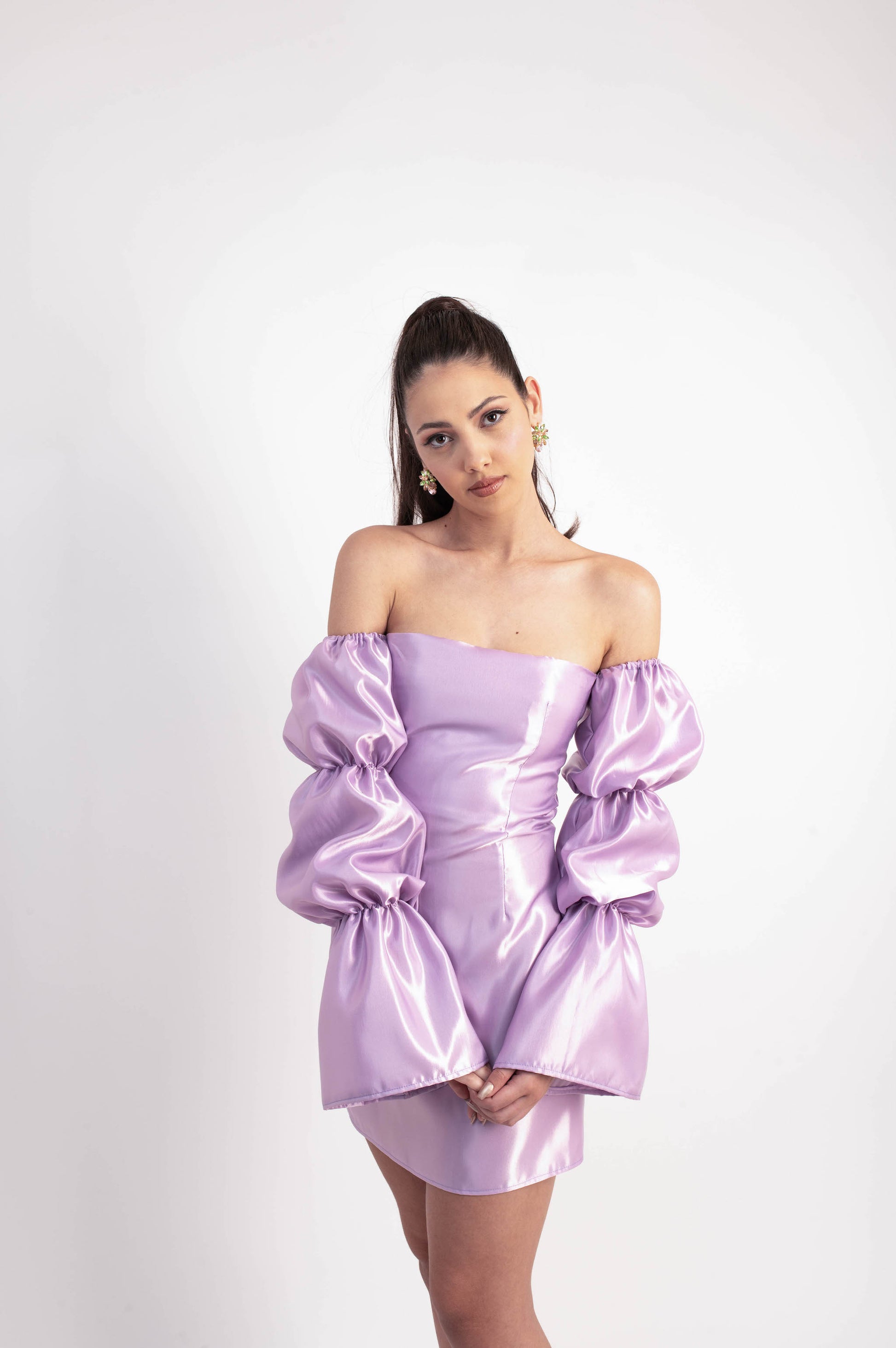 IRA by Irini Charalampous, @irathebrand online shop fashionable ready-to-wear womenswear brand dress OLIVIA colour lollipop high heels Cyprus Greece