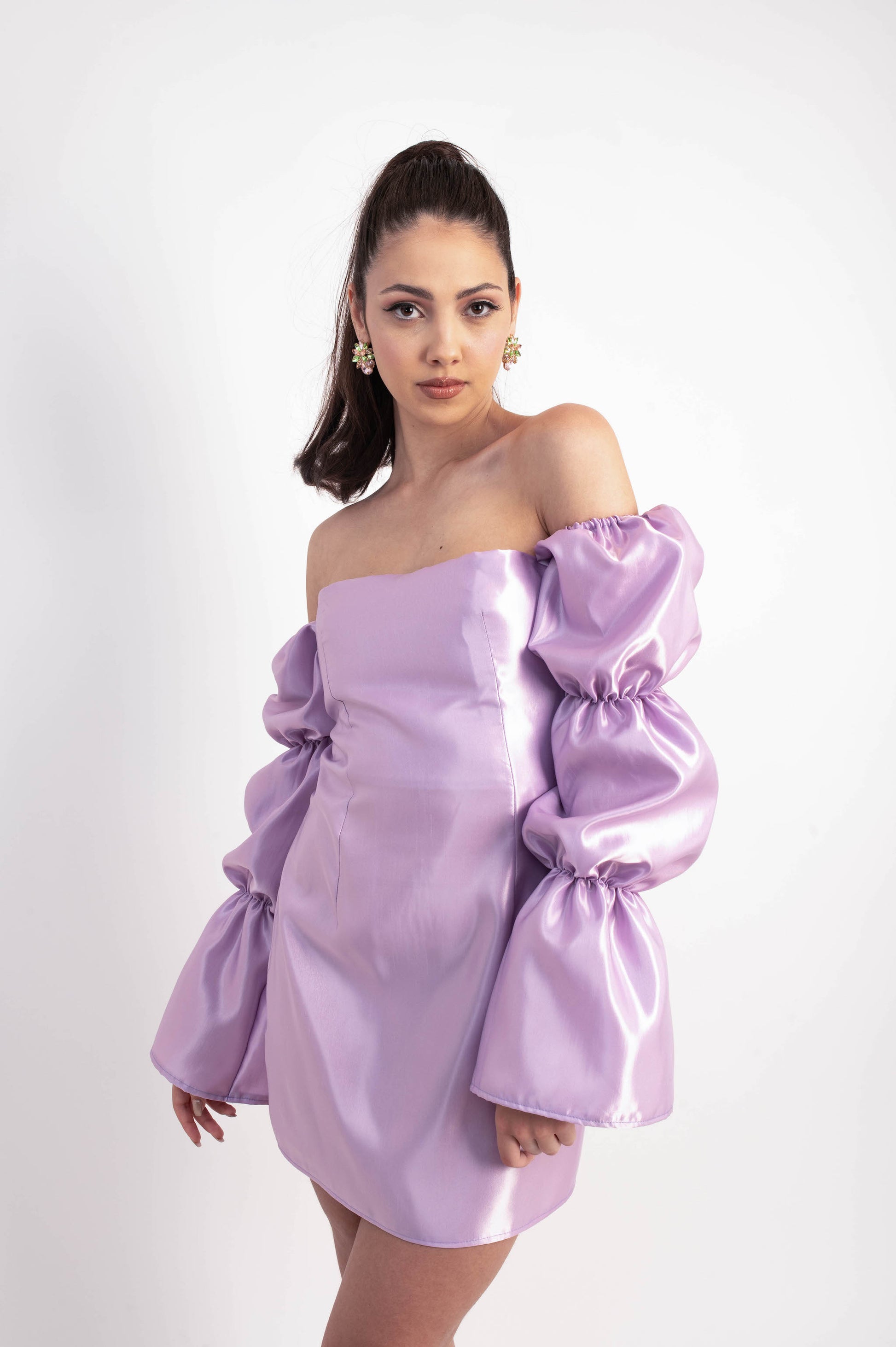 IRA by Irini Charalampous, @irathebrand online shop fashionable ready-to-wear womenswear brand dress OLIVIA colour lollipop high heels Cyprus Greece