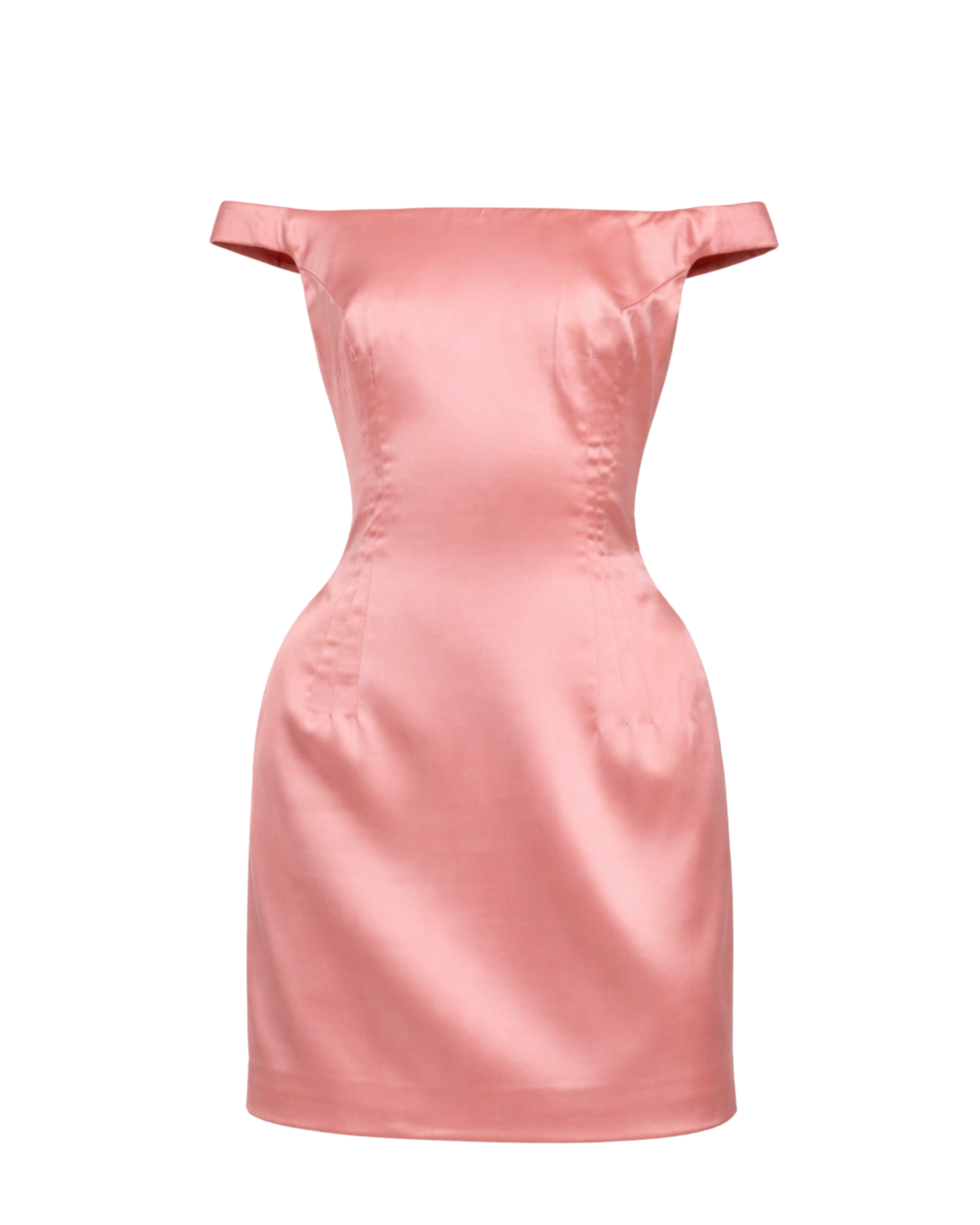 IRA by Irini Charalampous, @irathebrand online shop fashionable ready-to-wear womenswear brand LARA off shoulder with side shoulder pads mini dress in blush color. Shop online from Cyprus and Greece.