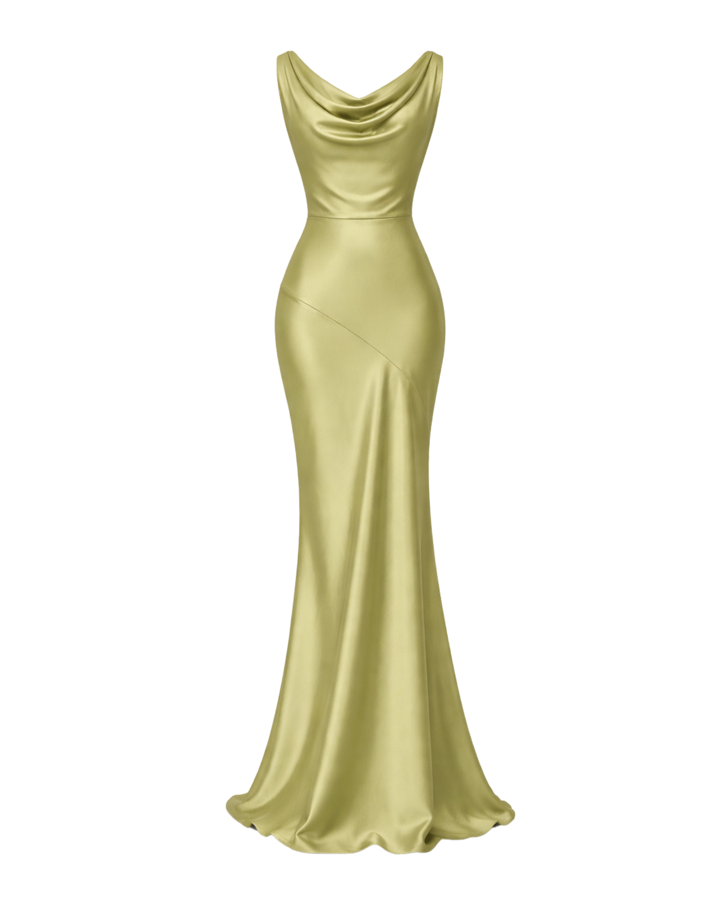 IRA by Irini Charalampous, @irathebrand online shop fashionable ready-to-wear womenswear brand KAIA satin basic maxi dress with open back and tie detail in olive  green color. Shop online from Cyprus and Greece.